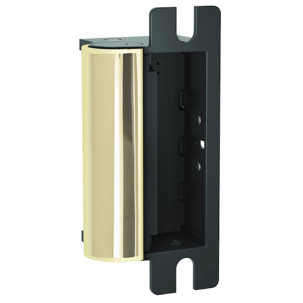 Fail Safe, Universal 12/24VDC Electric Strike, Body Only, Bright Brass